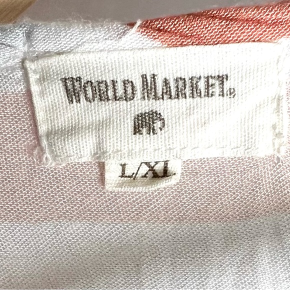 World Market Striped Multicolor Maxi Kaftan Dress L/XL - Picture 5 of 6